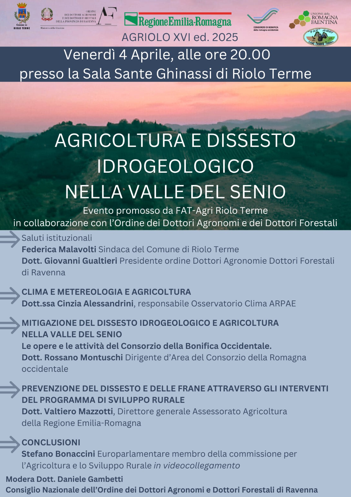 Agricoltura e dissesto idrogeologico nella Valle del Senio