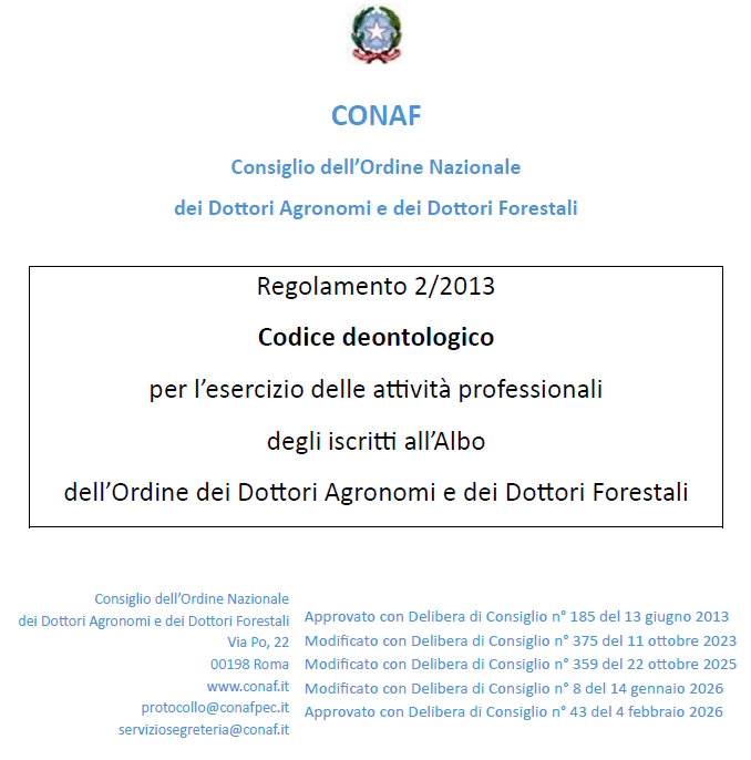 Codice Deontologico – Edizione 04, Revisione 00